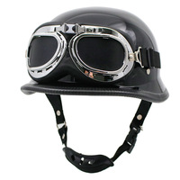 Demi-casque rétro pour hommes et femmes Matériau ABS pour la conduite de motos Véhicules électriques Vélos Pare-brise de voiture Lunettes