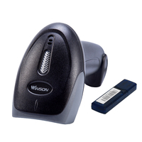 Escáner de Código de Barras Inalámbrico Omnidireccional 2D, Lector de Código de Barras de Escritorio, Ideal para Supermercados