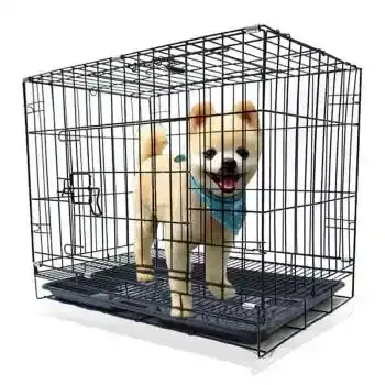 Pet Products Manufacturer Direct Sale High Quality Folding Pet Dog Crate Cages Metal Collapsible Dog Crate Kennel For Sale