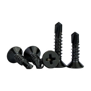 Vis autoperceuses à tête fraisée Phillips <span class=keywords><strong>en</strong></span> acier inoxydable noir 410, vis à tête plate Tek pour tôles de toiture M3.5-M5.5 - Product Image 5