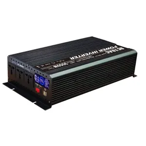 Inverter tenaga surya 3000W 12/24V Dc ke 220V Ac, Inverter daya gelombang sinus modifikasi untuk truk