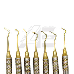 Kit de instrumentos de llenado compuesta de amalgama dental en casete (7 piezas recubiertas de plasma dorado) al por mayor - Product Image 3