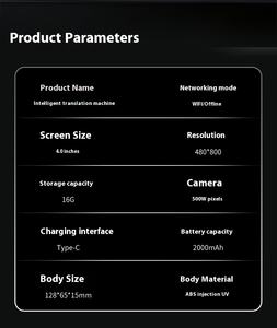 Equipo de traducción inteligente AI para viajes de negocios, 142 idiomas, traductor de imágenes sin conexión en línea, traductor hindi español - Product Image 6