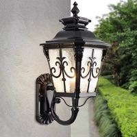 Lámpara de Columna LED Solar para Exteriores, Personalizable, Regulable, Impermeable IP65, 30W, Luz Blanca Cálida, Estilo Retro, de Aluminio, para Jardín