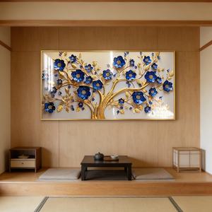 Cuadros Decorativos Personalizados de Fábrica para Sala de Estar, Impresiones HD Modernas para Comedor, Arte Mural LED con Flores, Pintura en Porcelana de Cristal - Product Image 2