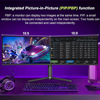 Monitor Lcd curvo para juegos 5K de 49 pulgadas, 1ms, 120/180/240Hz, sincronización adaptativa/Pantalla de PC con luz azul baja con soporte de elevación y giratorio