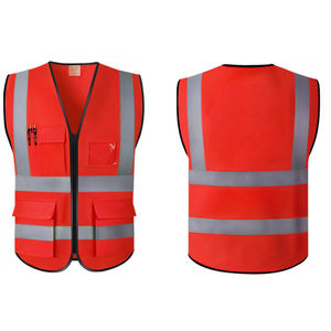 เสื้อกั๊กโพลีเอสเตอร์พร้อมกระเป๋าเสื้อกั๊กผ้าโพลีเอสเตอร์ทัศนวิสัยดีใช้ได้หลากหลายแบบใหม่ - Product Image 3