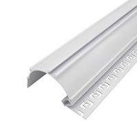 Profilé LED en aluminium à angle large 085 avec rainure de retour de lumière, 2/3 mètre, en forme de U