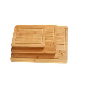 Pemasok produk baru papan pemotong keju kayu papan keju bambu bulat set papan potong kayu
