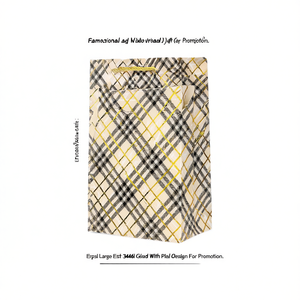Bolsa de Regalo Erpsl Grande Est 3446l con Diseño a Cuadros para Promoción - Product Image 3