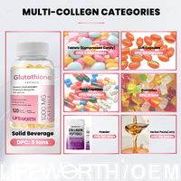 Kapsul Softgel Lifeworth Collagen Glutathione dengan Vitamin C dan Produk Kecantikan Kolagen untuk Semua, Aman untuk Wanita