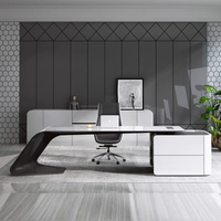 Ensemble de bureau et chaise de direction en forme de L moderne avec matériau MDF écologique, montage facile