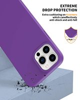 Coque de téléphone pour iPhone 14 Pro Max 11 12 13 X XR XS 7 8 Plus, couleur unie, antichoc, silicone liquide, coque arrière souple