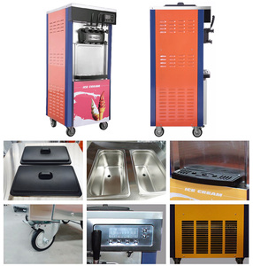Machines à Glace <span class=keywords><strong>3</strong></span> Parfums Automatiques en Acier Inoxydable, Machine à Glace Soft Serve Commerciale pour Professionnels - Product Image 5