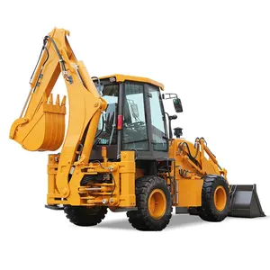 Baterai Listrik Roda Mini Loader Kecil Murah Backhoe Rader Skid Steer Sekop Traktor Loader untuk Penggunaan Kebun