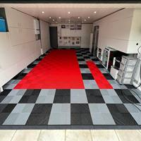 Dalles de sol pour garage, pour salle de lavage de voitures - Tapis de garage emboîtables, imperméables et anti-rayures