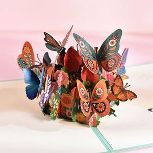 Cartes de vœux 3D papillon en papier avec carte de message et enveloppe - Product Image 3