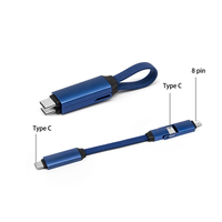 Kabel Data Pengisian Daya Magnetik 60W PD Fast Charge Tipe-C ke Tipe-C & 8 Pin dengan Tali Kepang, Logo Custom, Hadiah Promosi