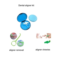 3 PCS kits orthodontiques Clear Aligner Box Aligner Case Store Remover et Chewies on Dental Clinic