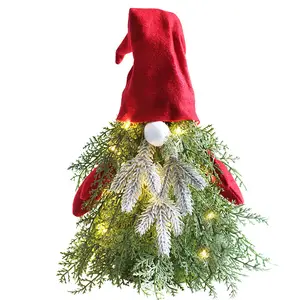 クリスマスミニツリー装飾ライトはテーブルのための小さな人工クリスマスツリーを導きました