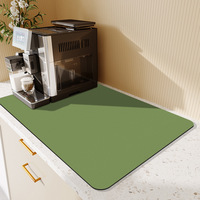 Tapis de comptoir de cuisine avec dos en caoutchouc tapis de café avec bords surélevés tapis de station de café à nettoyage rapide pour comptoir