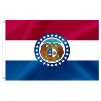 Drapeaux d'États américains en polyester 3x5FT de l'État du Massachusetts avec œillets métalliques pour fêtes, défilés, événements sportifs et décorations extérieures