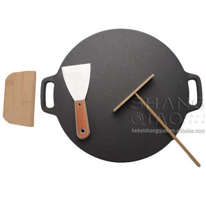 13-Inch Cast Iron Roti Tawa Double Handled Cast Iron Crepe <strong>Pan</strong> for Dosa and Tortillas - Product Image 3