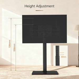 Fabricant de supports de télévision sur pied personnalisés, service ODM OEM, base pivotante réglable en hauteur, acier allié pour téléviseurs de 32 à 65 pouces - Product Image 3