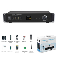 Profesyonel 4 Bölgeli Mini Alüminyum Ağ Ses Amplifikatörü 18x50W 16 Kanallı PA Amplifikatörü Oteller Restoranlar Okullar için