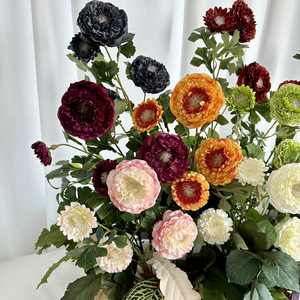 Fleurs artificielles Mei Hui Calendula, 2 grandes et 2 petites, jaunes, pour décoration de mariage et décoration intérieure - Product Image 4