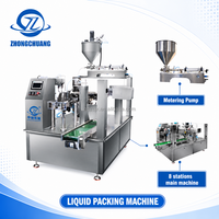 Machine de remplissage et de scellage rotative pour sachets préformés Doypack de 100 à 500 ml pour liquides, café, expresso, concentrés et jus