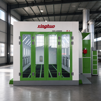 Cabine de peinture professionnelle économique à chauffage diesel 43 kW 80 ° Cabines de peinture automobiles haute performance C Baking Car Spray Booths