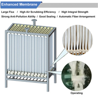 Membrane MBR submersible compacte modulaire en PVDF 0,1 µm à fibres creuses pour le traitement de l'eau