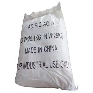 Industrial grade china ácido adípico preço por tonelada saco enorme embalagem ácido adípico fabricante cas 124049 ácido adípico