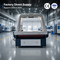 Machine de découpe laser CO2 1810 avec grande caméra CCD pour positionnement visuel, alimentation automatique et correction automatique des déviations
