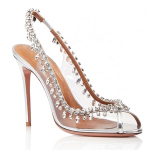Crystal <strong>Sparkle</strong> Stiletto Sexy Transparent High Heel Diamond <strong>Sandals</strong> Women - Product Image 2