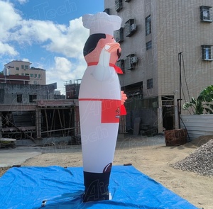 3 متر الإعلان عالية نفخ التلويح اليد طاه السماء راقصة نفخ الهواء طاه راقصة للإعلان مطعم - Product Image 4