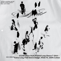 T-shirts unisexes à manches longues - 100% coton, coupe ample, respirants, streetwear, imprimés, design de personnage - Direct