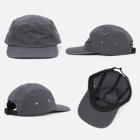 Gorra de Campamento Personalizada de 5 Paneles, Precio al por Mayor, Ex Fábrica, Gorra de Nailon Ripstop Impermeable para Deportes al Aire Libre