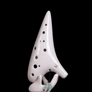 Ocarina artisanale à 12 trous en céramique craquelée, flûte portable pour musique folklorique - Product Image 5