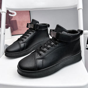 Chaussures décontractées montantes pour hommes en gros d'usine - Chaussures de marche à plateforme en PU pour le travail - Product Image 4