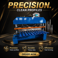 Machine de formage à froid pour tôles de toiture IBR de 914 mm de largeur d'alimentation, machine de formage à froid pour panneaux de toiture en tôle de fer