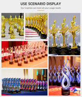 Vente en gros plaqué or personnalisé brillant danse créative étudiant sport réunion prix Souvenirs trophée en résine