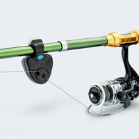 Alarme de morsure de poisson LED lumineuse en gros, détecteur de morsure de canne à pêche en plastique PVC, pêche en mer, en bateau, en rivière, en lac, matériel de pêche