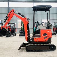 Mini-excavatrice à chenilles avec moteur EPA Kubota, 1,5 tonne, micro-excavatrice de 1 à 2 tonnes, petite excavatrice agricole à vendre, livraison gratuite