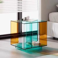Table basse en acrylique design simple, nouvelle table d'appoint pour salon et chambre, idéale pour le rangement de magazines, mobilier de maison en gros