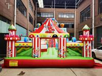 Château gonflable commercial sur mesure 12*6*6m avec toboggan, en PVC, pour adultes et enfants, avec souffleur d'air Apexscn