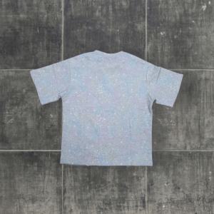 T-shirt Boxy Personnalisé de Haute Qualité Style Hip Hop Vintage Col Rond Logo Imprimé Strass pour Homme - Product Image 4