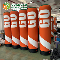 Pilier gonflable léger personnalisé avec éclairage LED RGB, batterie au lithium, design portable pour fêtes en extérieur et promotions en centre commercial