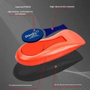 Plantillas ortopédicas de PU para hombres y mujeres, alivio de pie plano, arco de Poron, plantillas antideslizantes absorbentes de golpes, plantillas de medio tamaño, dolor de talón cómodo - Product Image 3